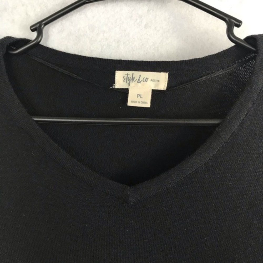Style & Co Ruffle Pleated Sweater - Picture 2 of 5
